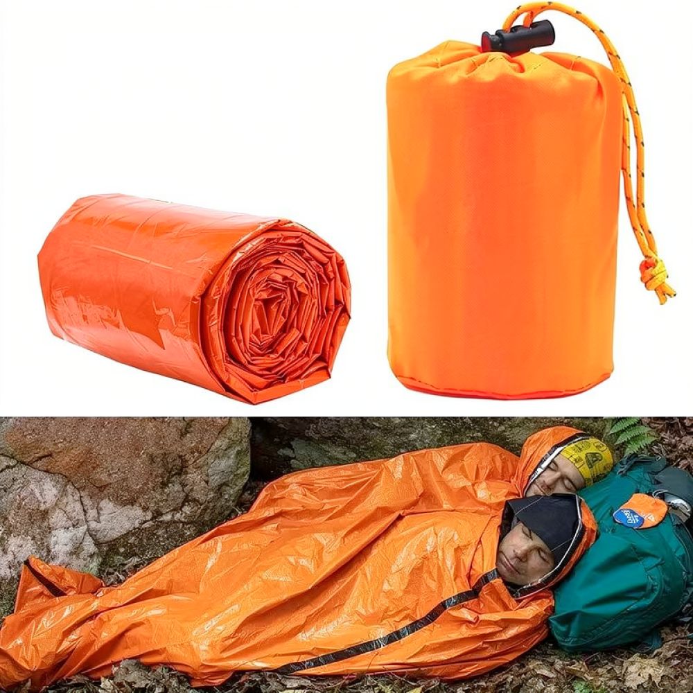 Survival Blanket Reflective - Sac de couchage thermique d’urgence, portable