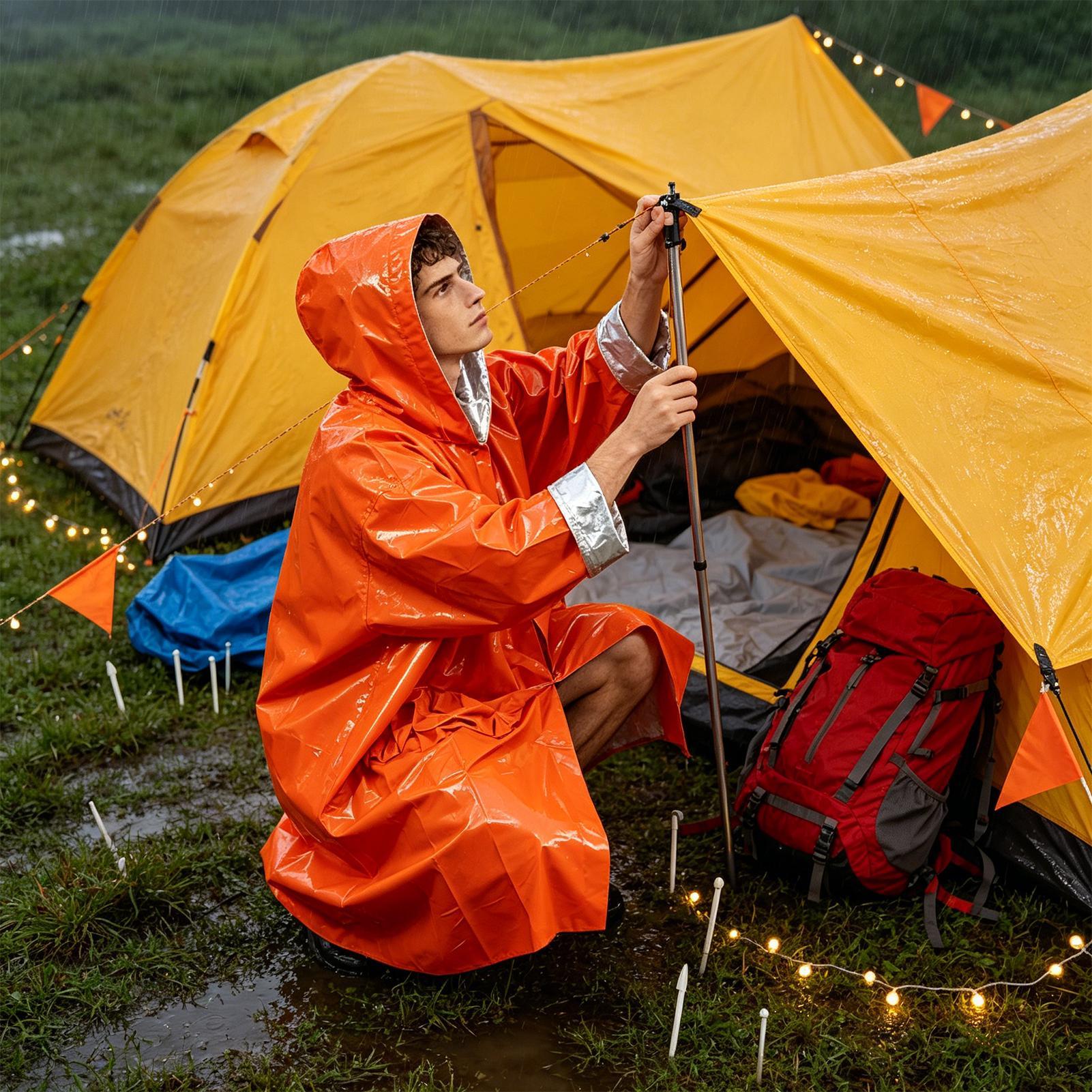 1 pièce : film imperméable d’u - Emergency Poncho Rain avis et prix