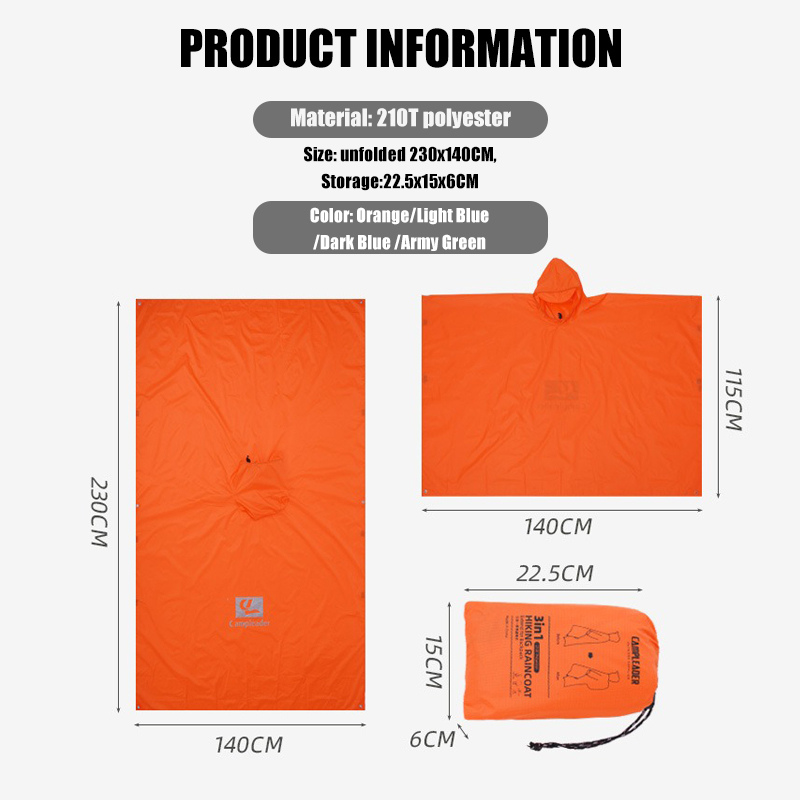 Poncho de pluie extérieur lége - Emergency Poncho Rain avis et prix